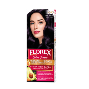 Plaukų dažai FLOREX 6.0 (baklažanas)  